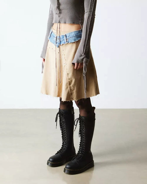 1B60 Bex Pisa Leather Knee High Boots