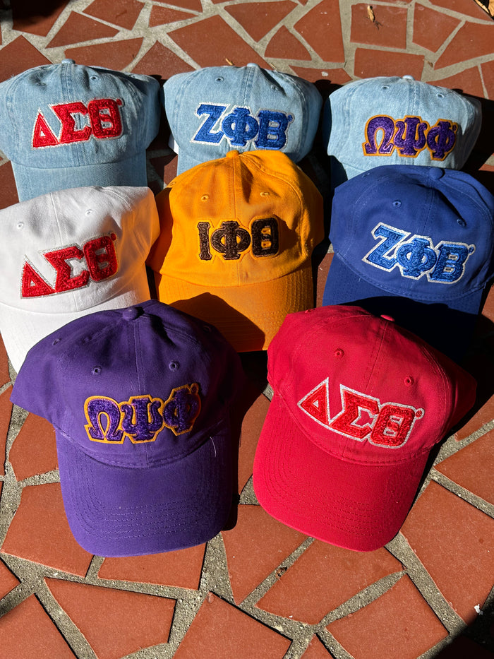 D9 - Chenille Lettered Hats (2 Styles)