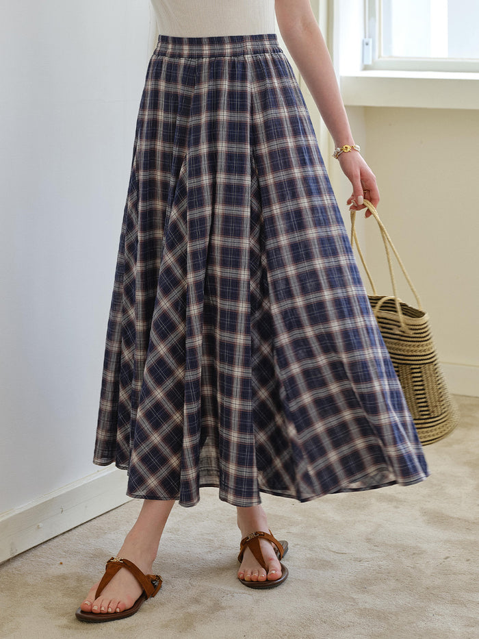 Abigail Plaid Cotton Skirt