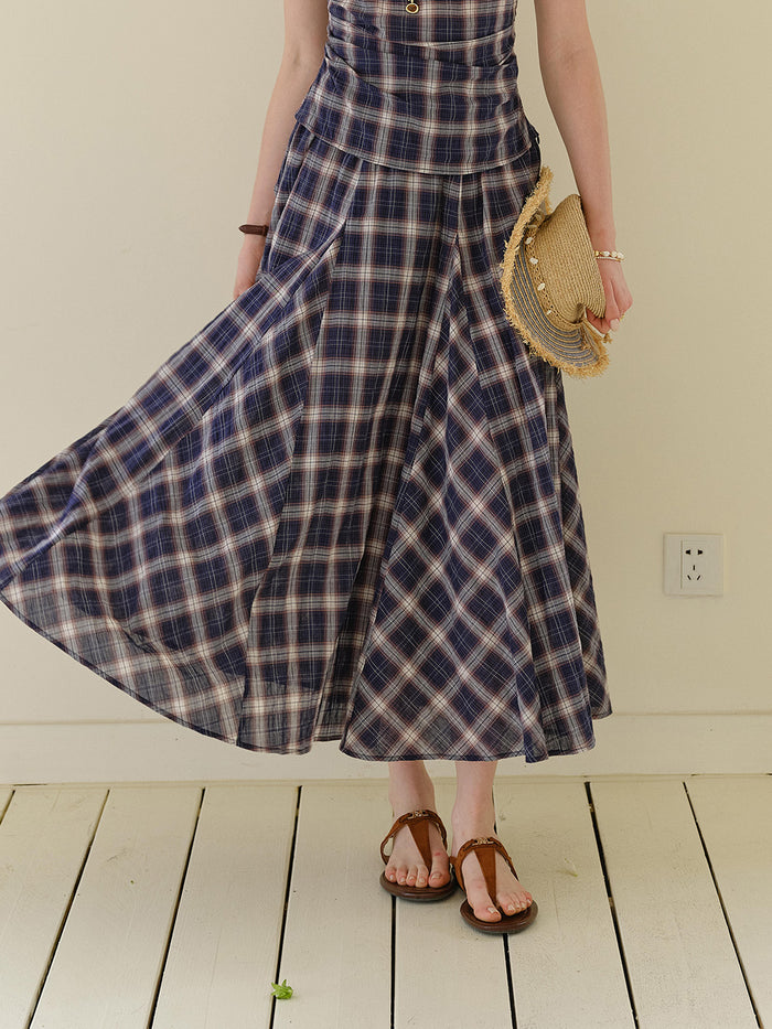 Abigail Plaid Cotton Skirt