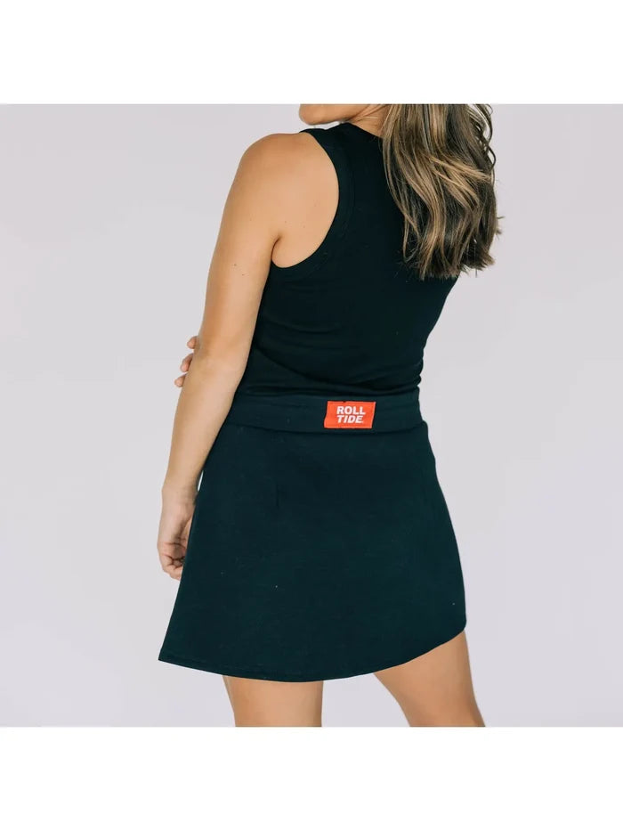 Active Skort Roll Tide Woven Label | Black