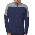 Adidas Heather Coloblock Quarter-Zip Pullover