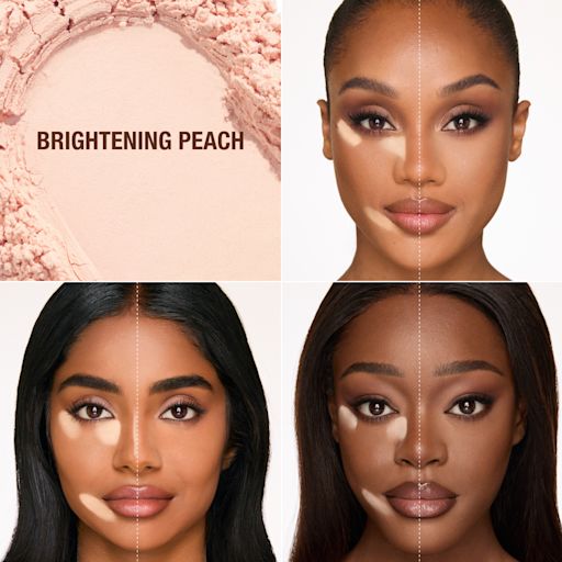 Charlotte Tilbury Airbrush Flawless Blur Loose Setting Powder Brightening Peach guía de tonos #color_CT Brightening Peach