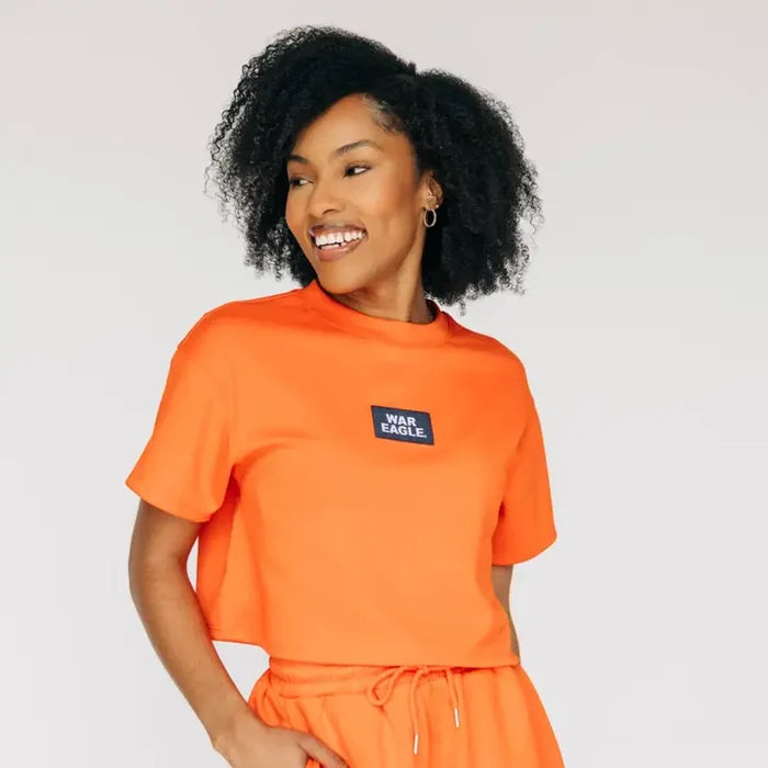 Airy Tee War Eagle Woven Label | Orange