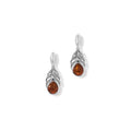 Amber Feather Earrings