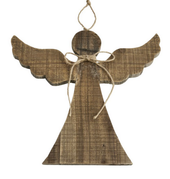 Angel Wood Ornaments - Pine & Moss