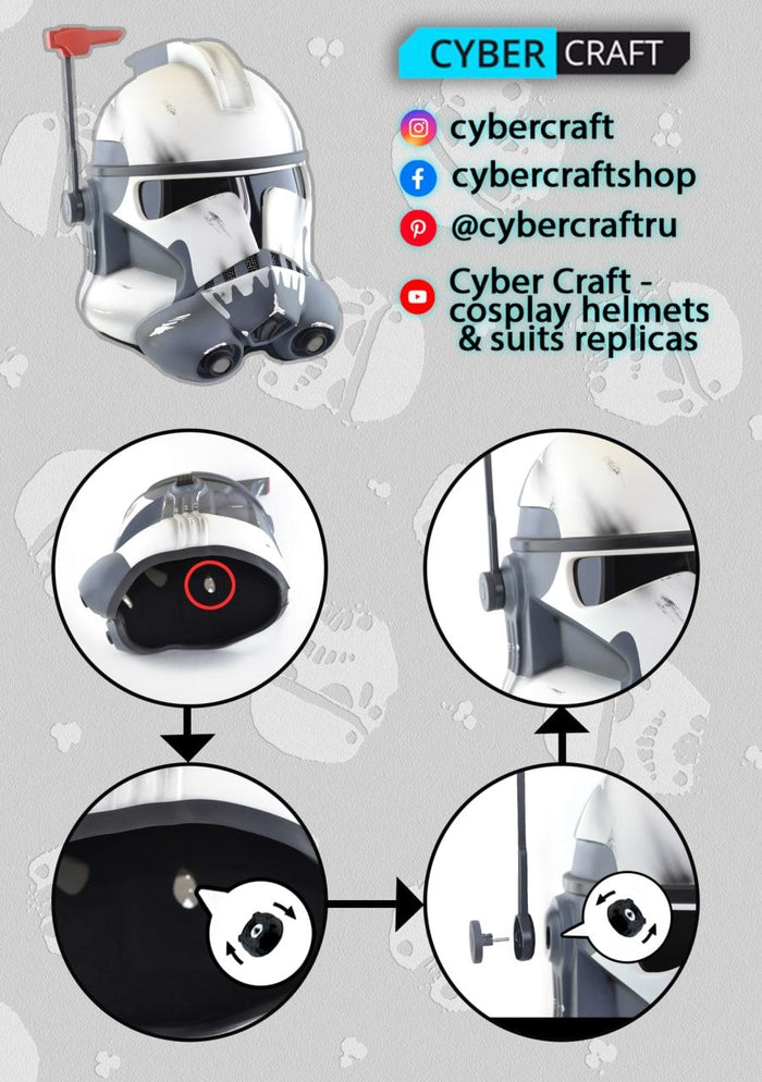 Clone Trooper Phase 2 Umbra Operative Helmet from Star Wars / Cosplay Helmet / Arc Trooper Helmet / Star Wars Helmet Cyber Craft