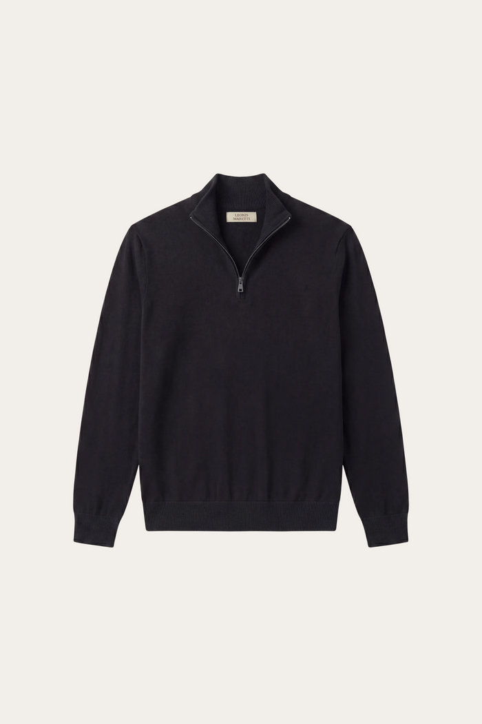 Arlino Quarter Zip Knit Black