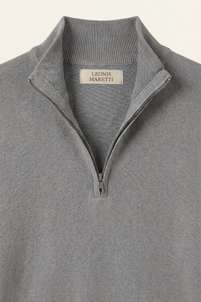 Arlino Quarter Zip Knit Dark Grey