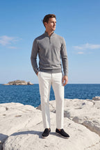 Arlino Quarter Zip Knit Dark Grey