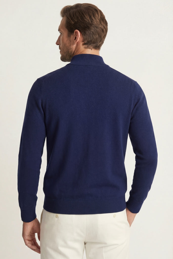 Arlino Quarter Zip Knit Navy