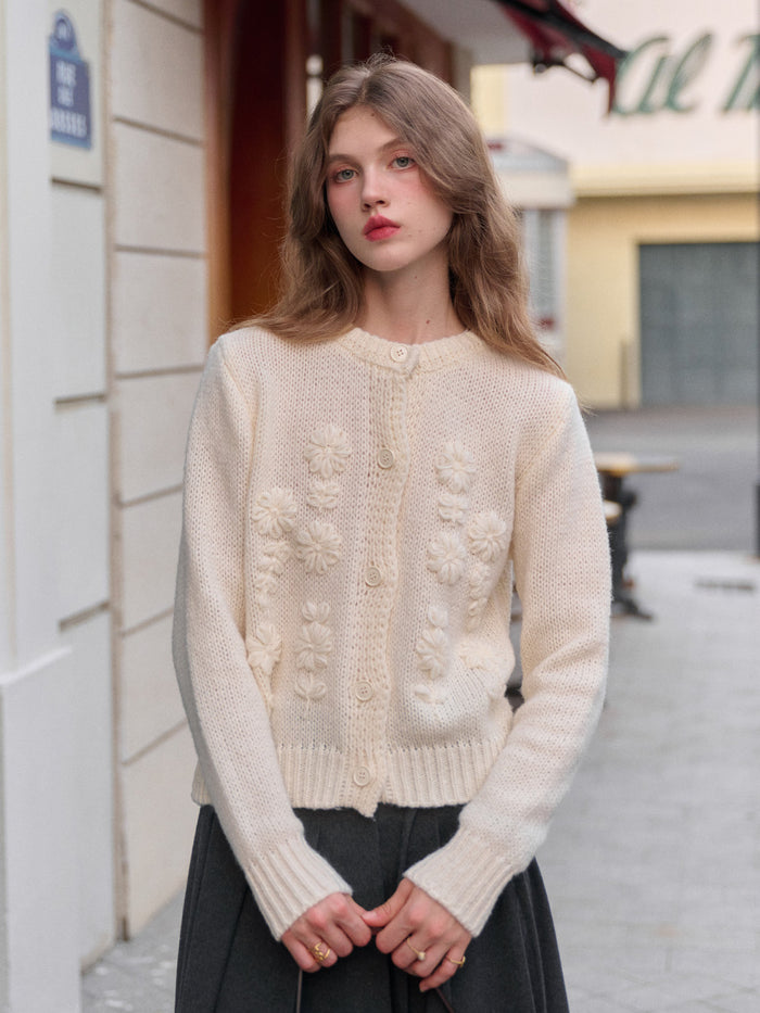 Armani Round Neck Crochet Sweater