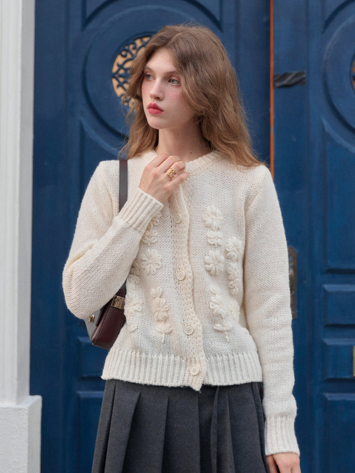 Armani Round Neck Crochet Sweater
