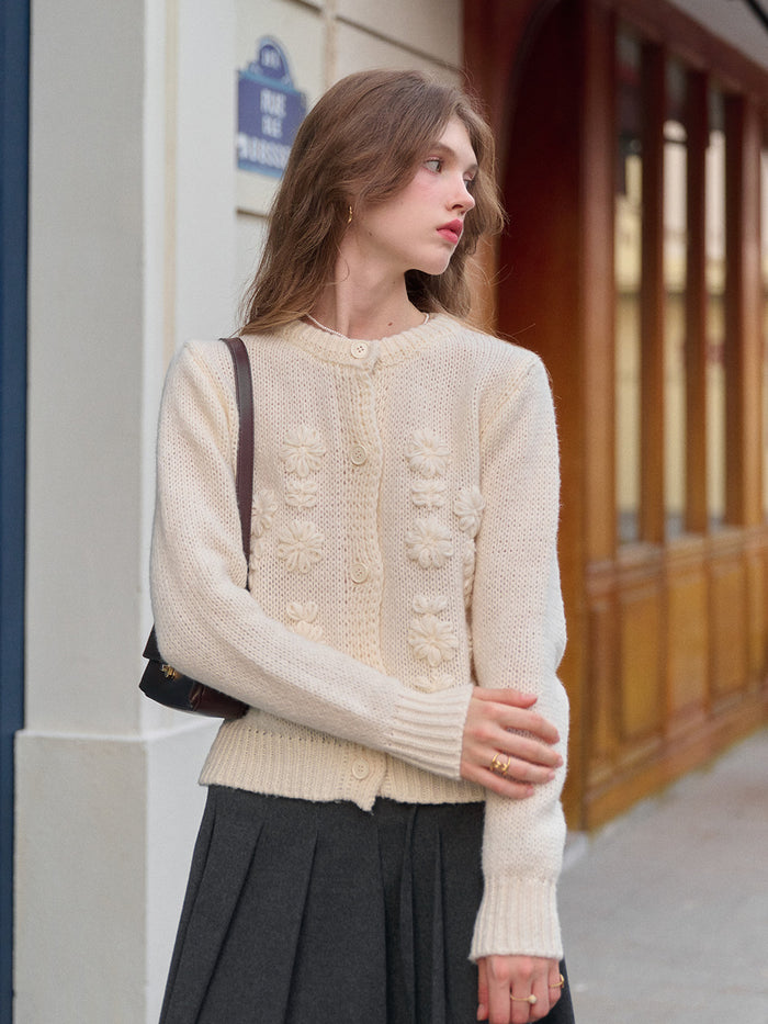 Armani Round Neck Crochet Sweater