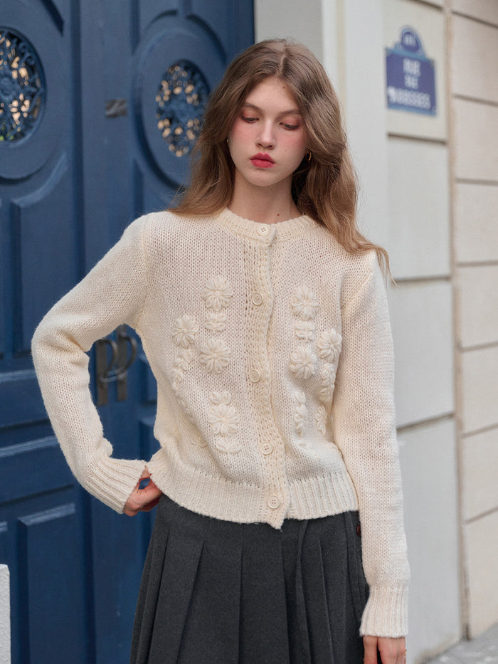 Armani Round Neck Crochet Sweater