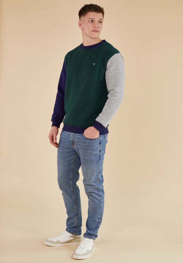 Arnoux Men's Sweatshirt - Green - Whale Of A Time Clothing
