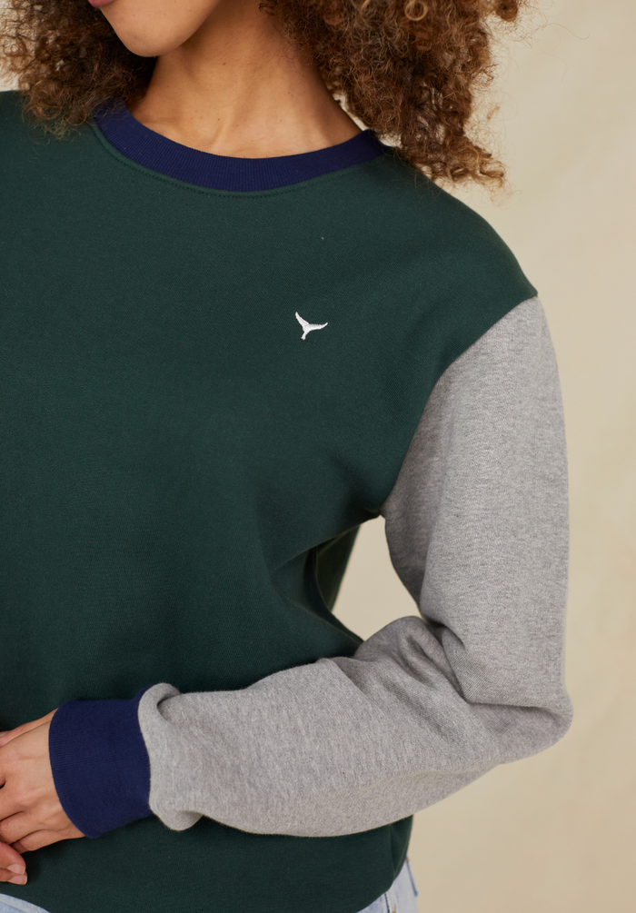 Arnoux Women's Sweatshirt - Green - Whale Of A Time Clothing