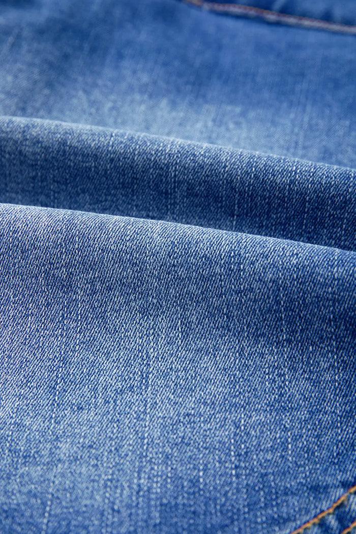 Ashleigh Blue Wrapped Crossed Waist Denim Mini Skirt - Bottoms/Skirts & Petticoat
