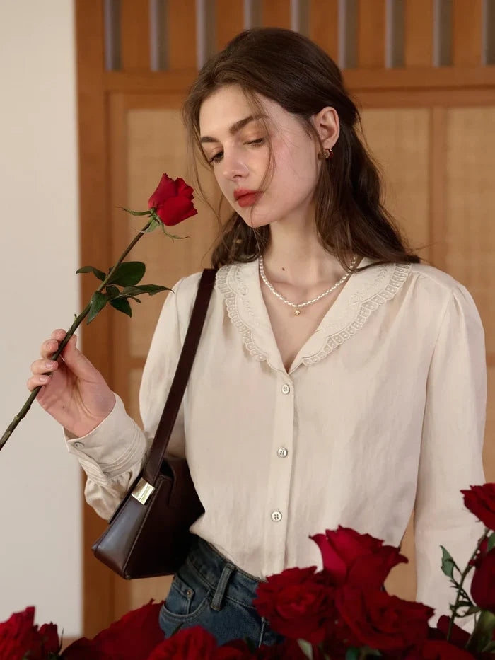 Ashlynn V-Neck Lyocell Blouse