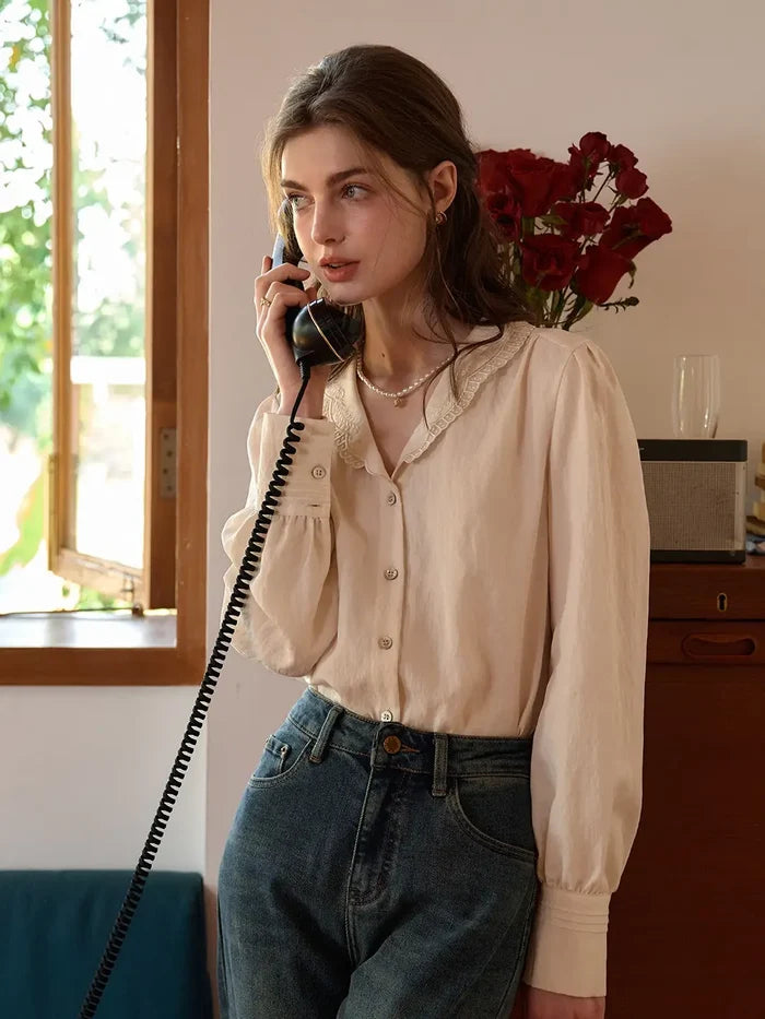 Ashlynn V-Neck Lyocell Blouse