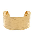 Aurelia Hammered Gold Wide Statement Cuff Bracelet