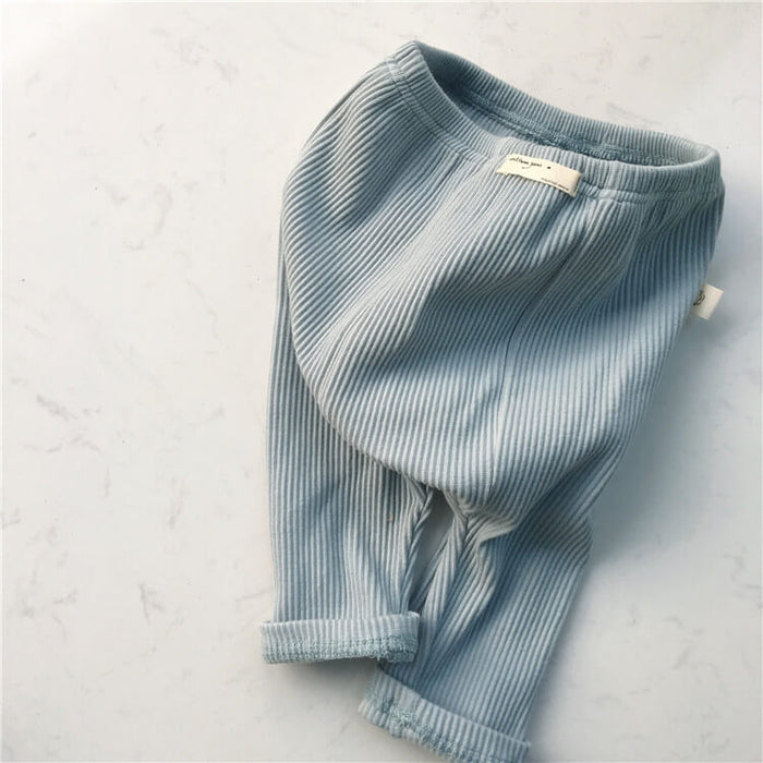 Autumn Baby Ribbed Leggings | Baby Elastic Waist Casual Pants