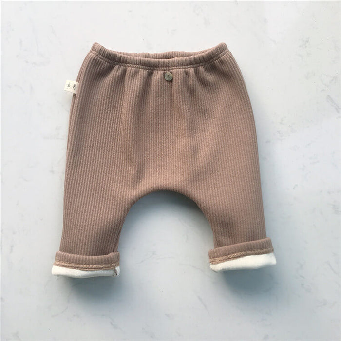 Autumn Baby Ribbed Leggings | Baby Elastic Waist Casual Pants