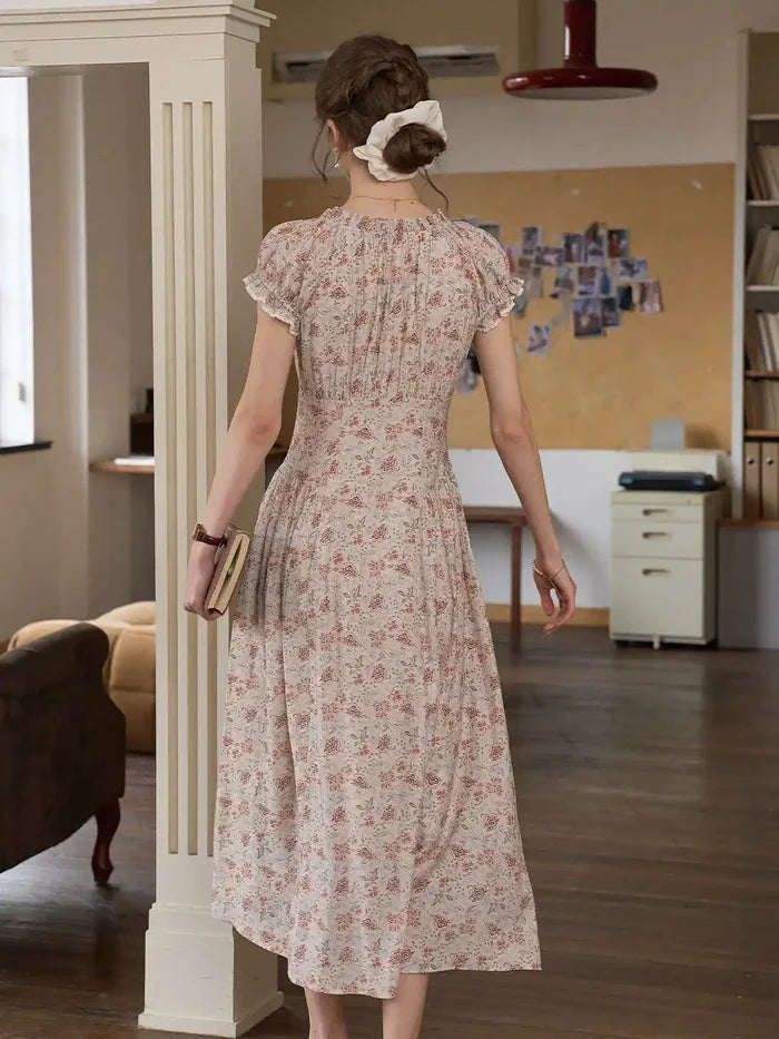 Ayra V-Neck Floral Dress