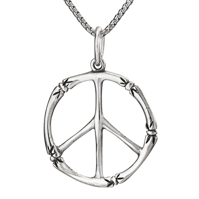 Bamboo Peace Sign Necklace