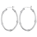 Bamboo Sterling Silver Hoop Earrings