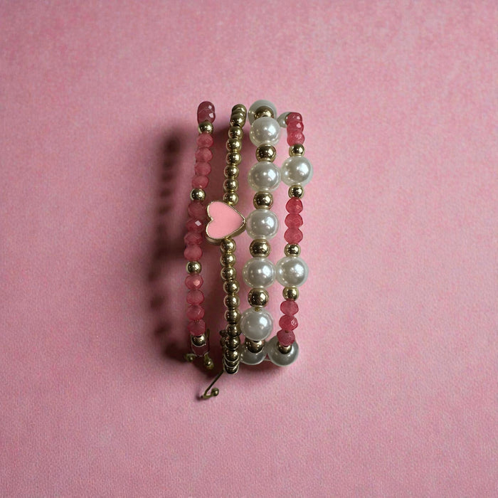 Barefoot Valentine's Set of 4 Adjustable Bracelets *FINAL SALE*