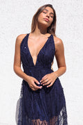 Belladonna Sequin Gown - Navy - Runway Goddess