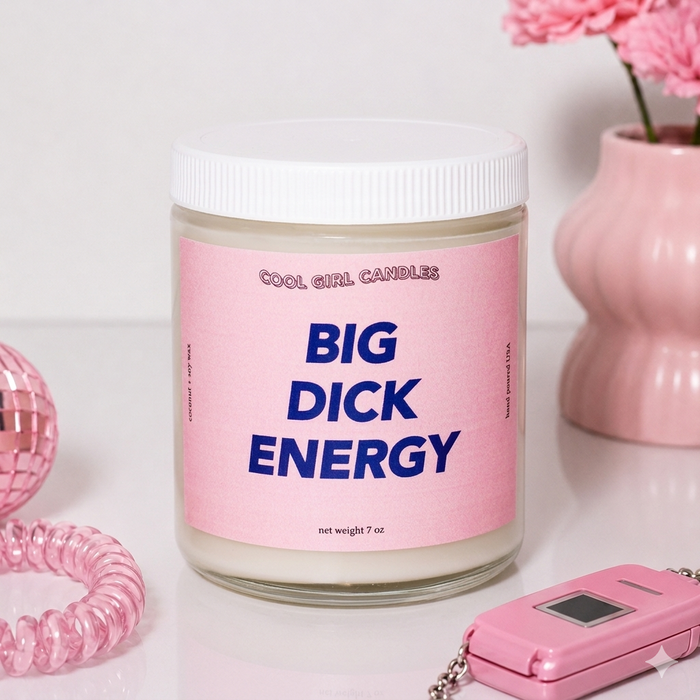 Big Dick Energy 7oz Candle (Coconut + Hibiscus)