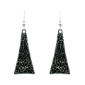 Black Crackle Earrings, Sterling Silver Earwires, Item# 1969