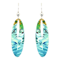 Blue Water Earrings, Sterling Silver Earwires, Item# 1967