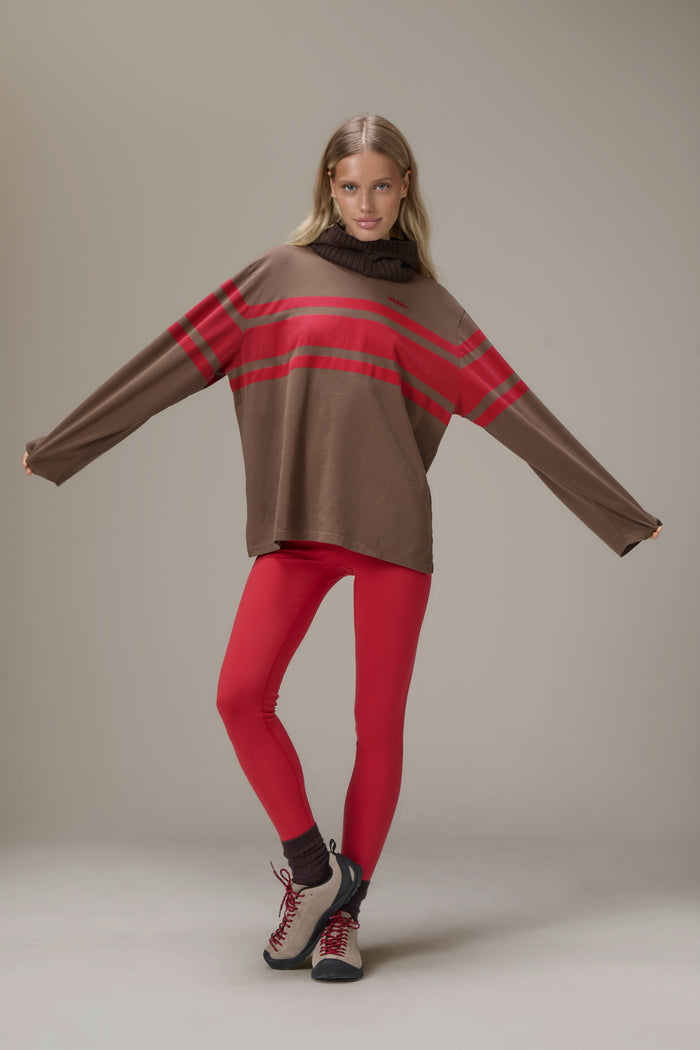 Boardwalk Long Sleeve Tee in Brown