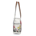 Boho Floral Embroidered Canvas Tote Bag