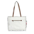 Boho Floral Embroidered Canvas Tote Bag