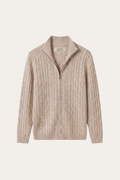 Bolzano Cable Zip Knit Camel