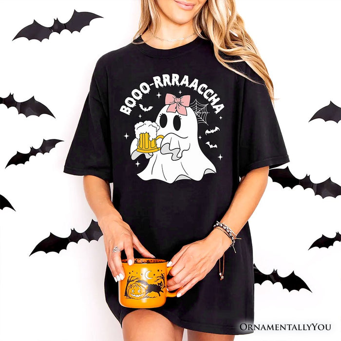 Boo-Rracha Halloween Ghost T-Shirt, Funny Mexican Drunk Tee with Cute Spooky Vibes T-Shirts OrnamentallyYou