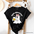 Boo-Rracha Halloween Ghost T-Shirt, Funny Mexican Drunk Tee with Cute Spooky Vibes T-Shirts OrnamentallyYou Black XS