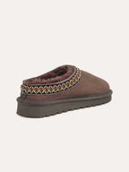 Braid Trim Sheepskin Clogs