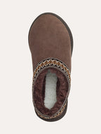 Braid Trim Sheepskin Clogs