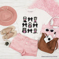 Bubblegum Classic Monster T-Shirt, Funny Coquette Bow Tee with Retro Style T-Shirts OrnamentallyYou White XS