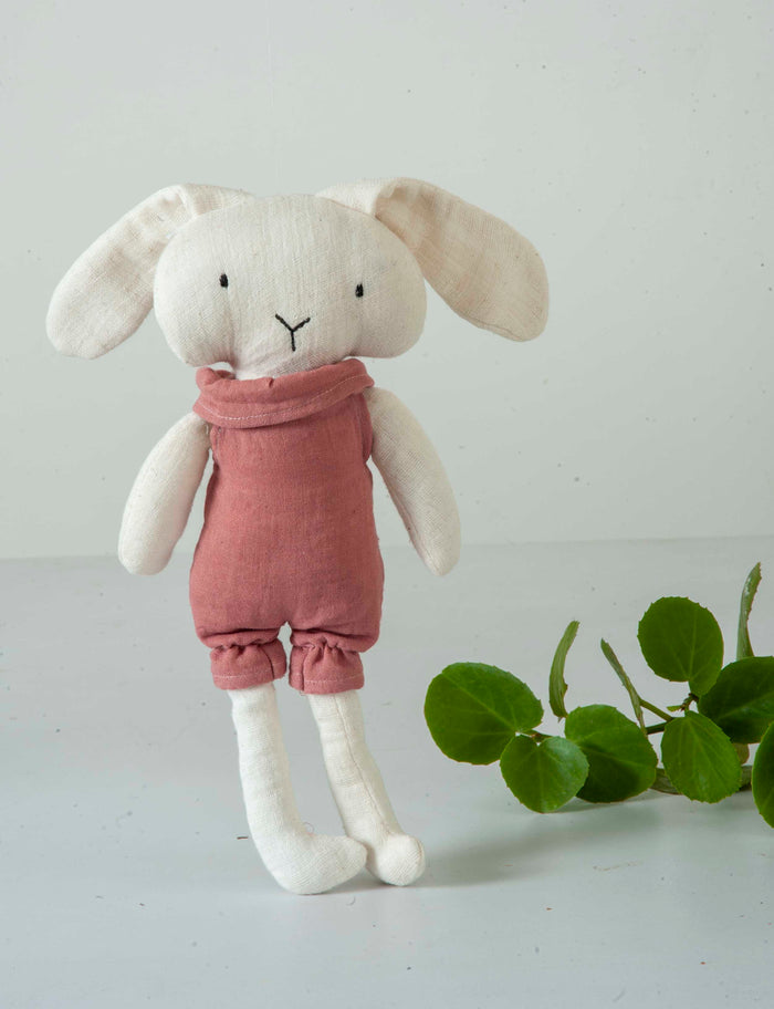 Bunny White & Pink Soft Toy /Made in India / Plush//Baby Soft Toy | 100% Premium Cotton