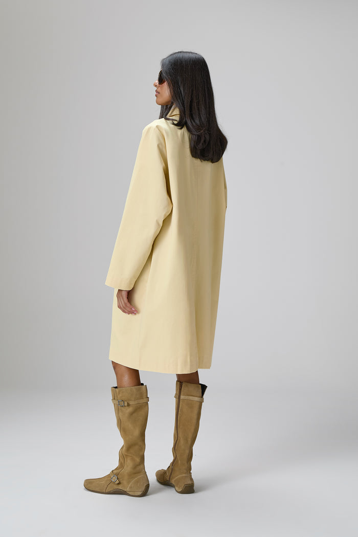 Canary Trench Coat in Butter Yellow