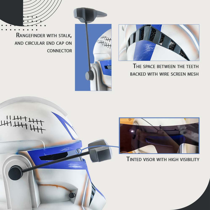 Captain Rex Clone Trooper Phase 2 Helmet from Clone Wars Series from Star Wars / Cosplay Helmet / Commander Helmet / Star Wars Helmet Cyber Craft