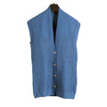 Cardigan V  Neck  Half Sleeves - Chambray   |  For Men   |  100% Organic Wool