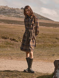 Checked Collared Shirt Dress