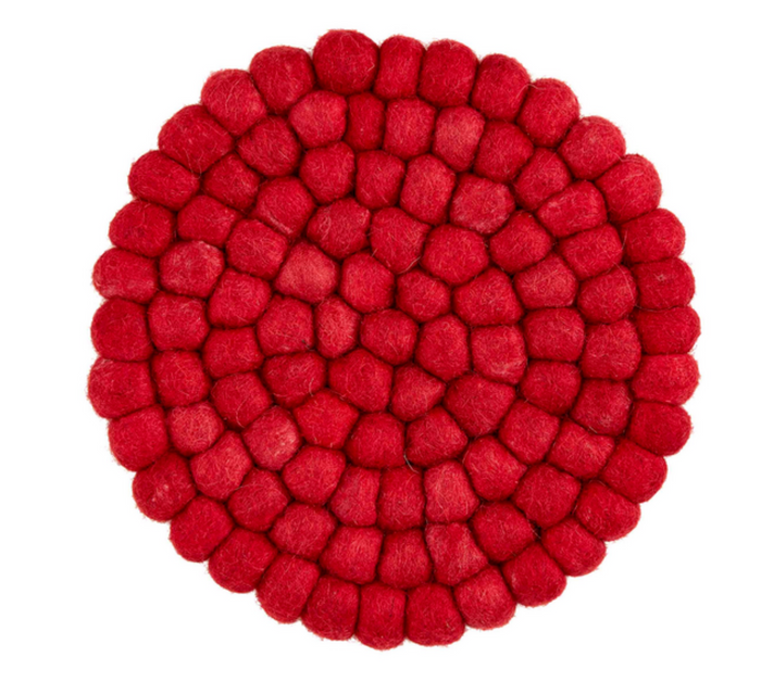 Christman Pom Trivet - Pine & Moss